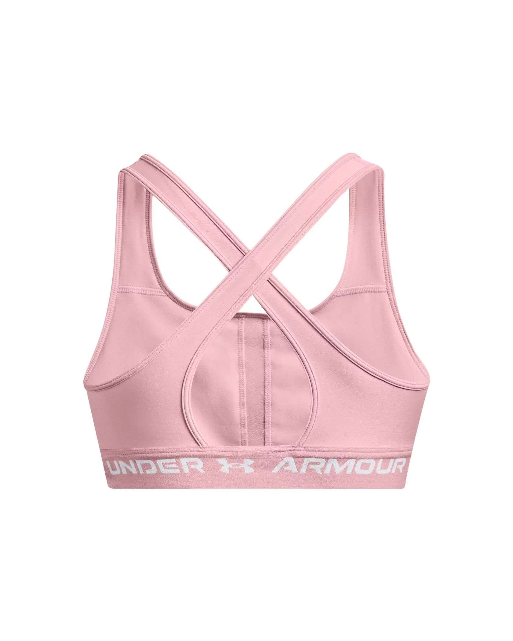 Under Armour Mid Crossback Sports Bra Under Armour White Mid