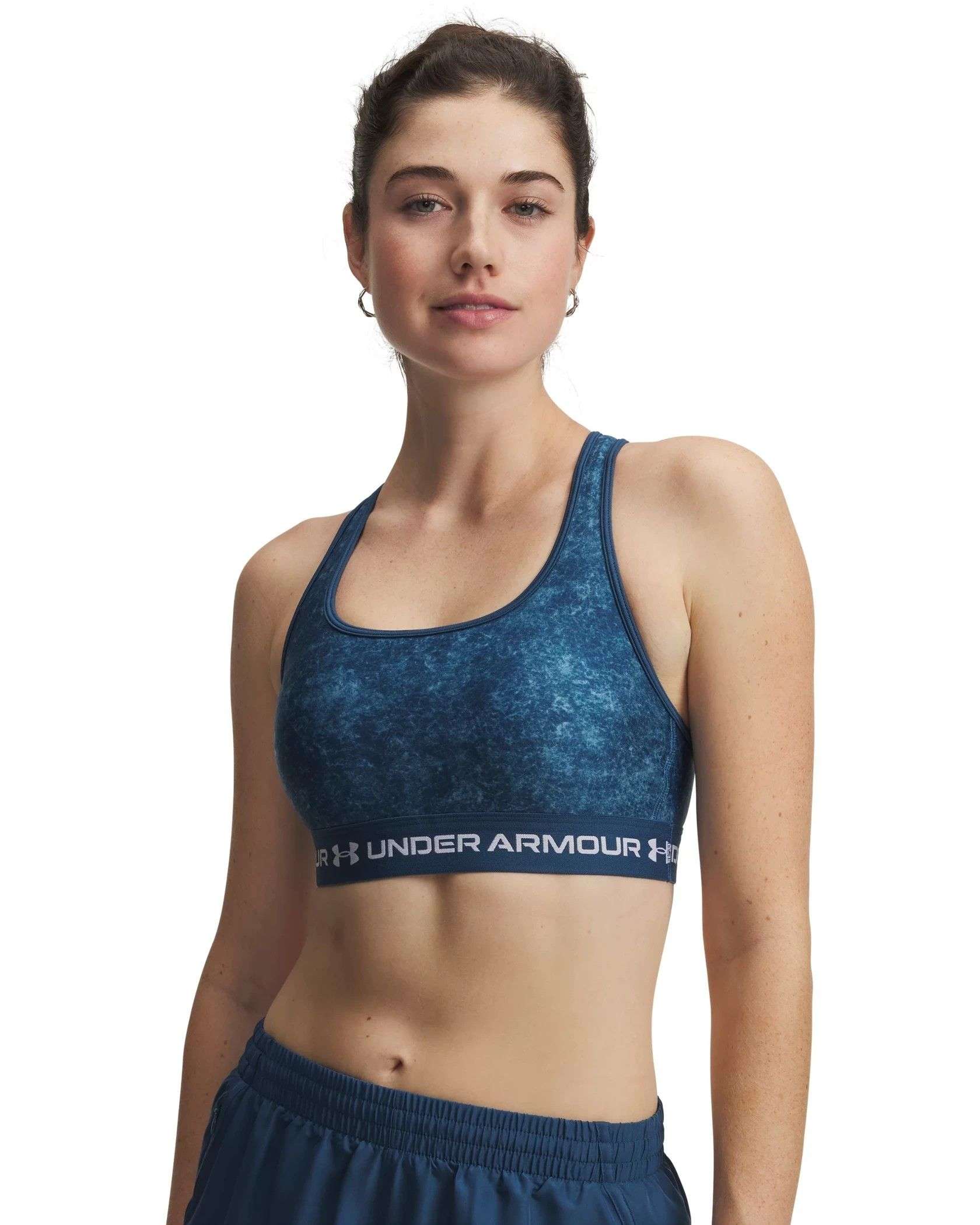 UA Medium Support Crossback Printed Sports Bra | Under Armour