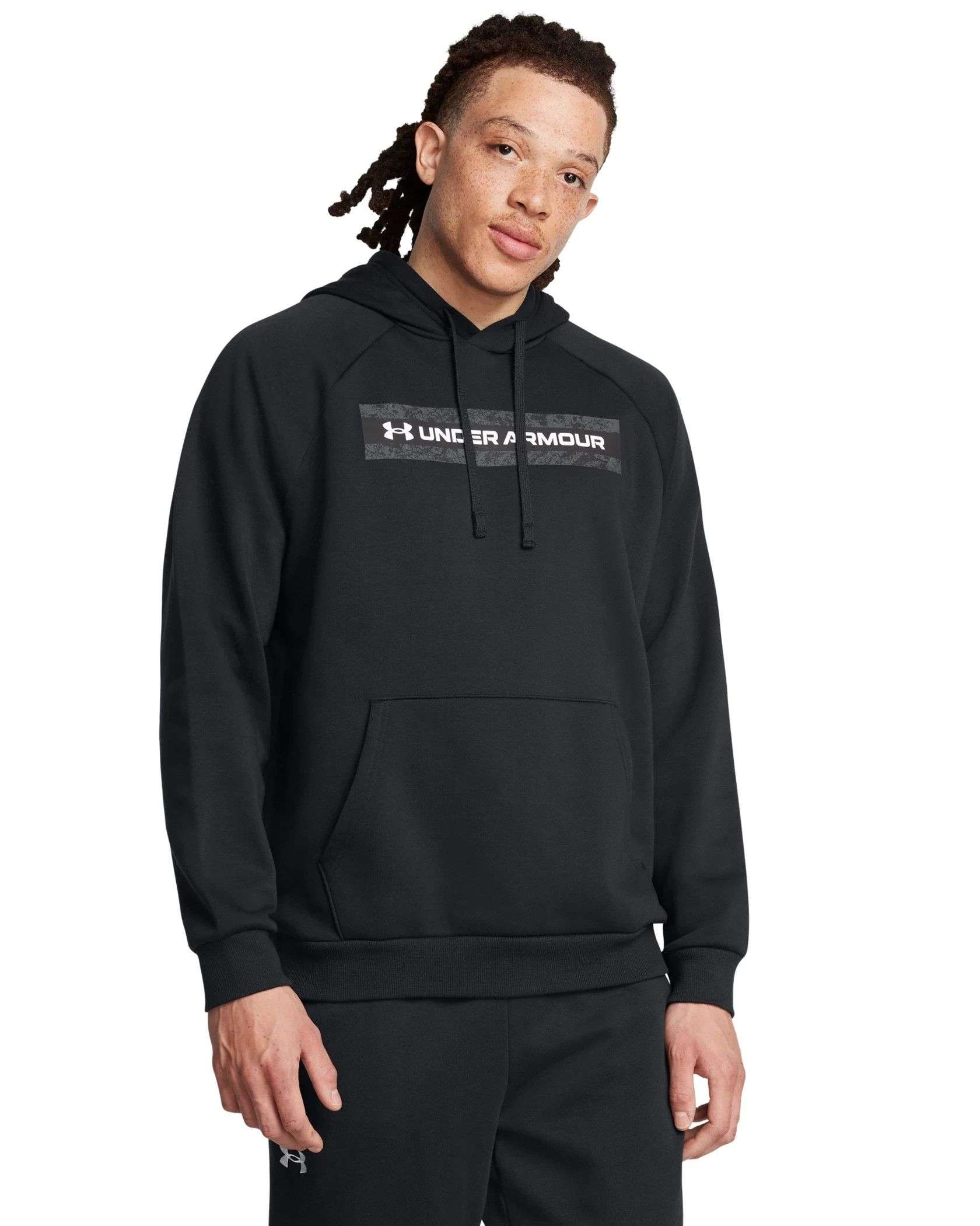 UA Rival Fleece Camo Chest Stripe Hoodie Under Armour