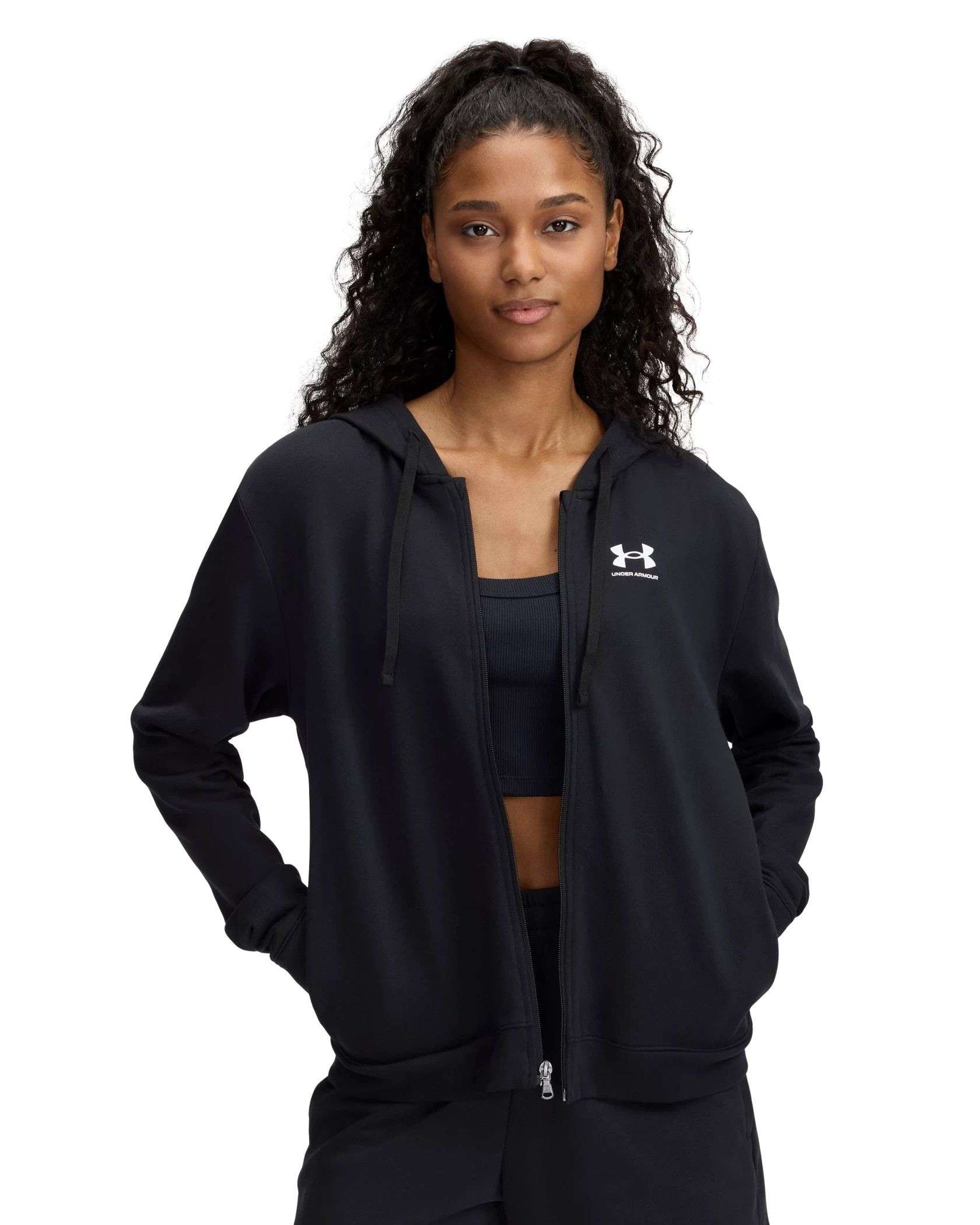 UA Women's Rival Terry Full-Zip Hooded Jacket | Under Armour