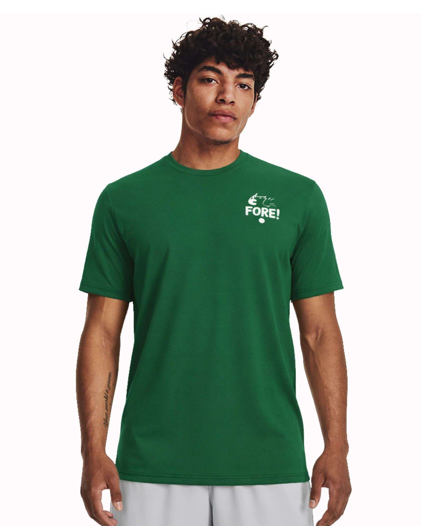 【GOLF】Champion green Short Sleeve Sweat UA Men's Golf Fore Short Sleeve | Under Armour