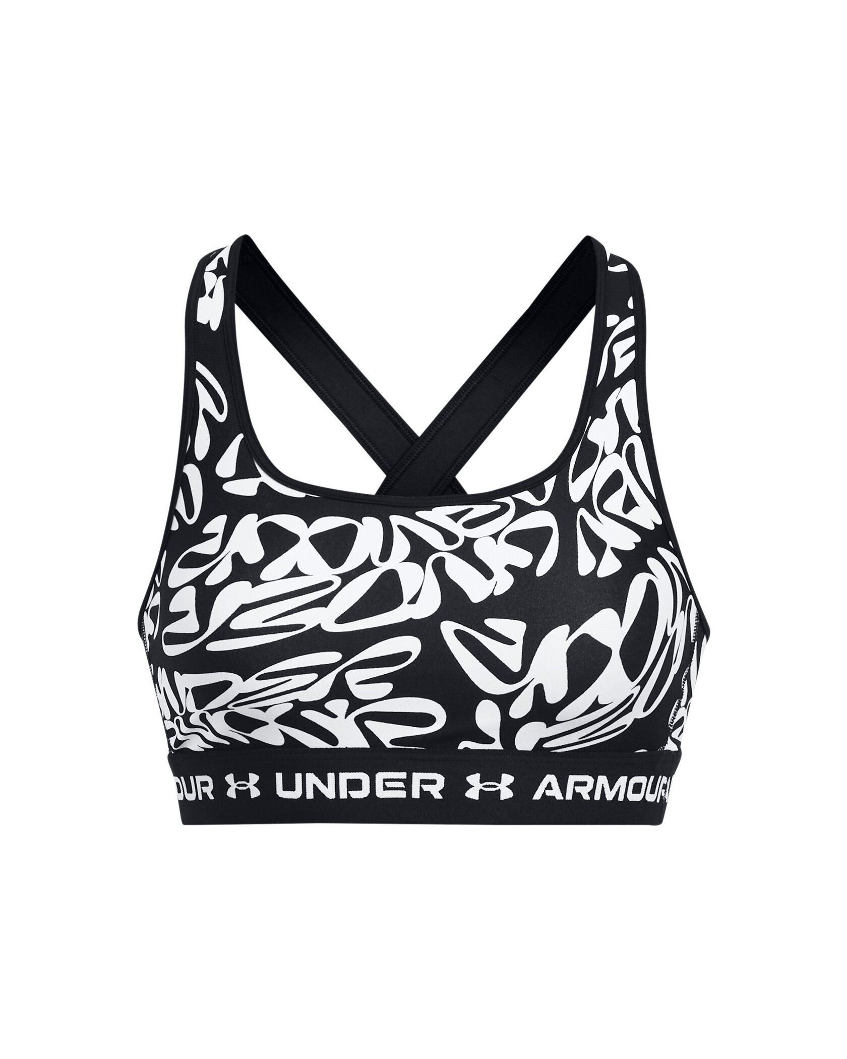 Order Online UA Mid Crossback Printed Sports Bra From Under Armour India