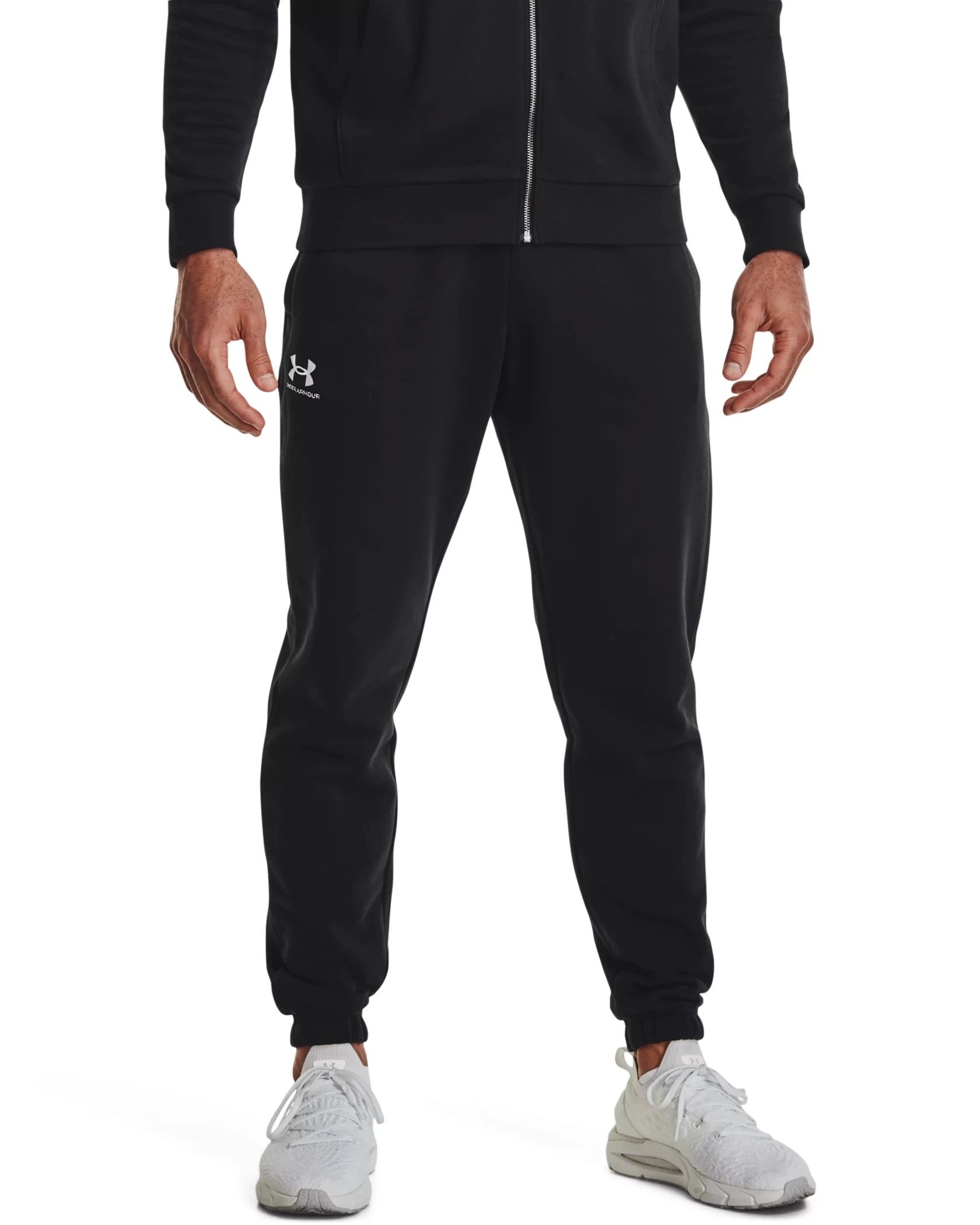  Under Armour Essential Fleece Womens Joggers XS Black-White :  Clothing, Shoes & Jewelry