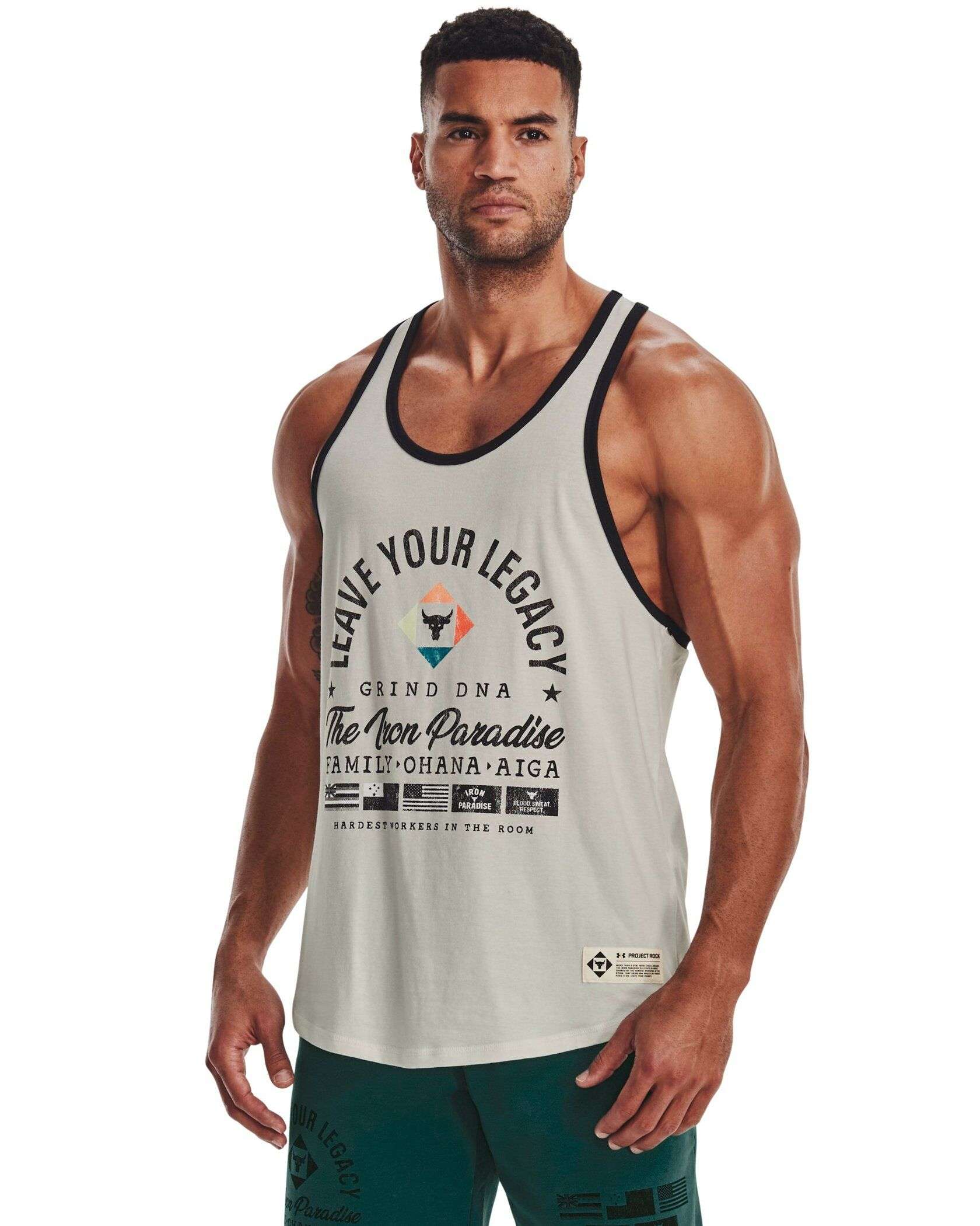 人気◆【UA ｘ Project Rock】Men's Project Rock Legacy Tank UA Project Rock LEGACY TANK